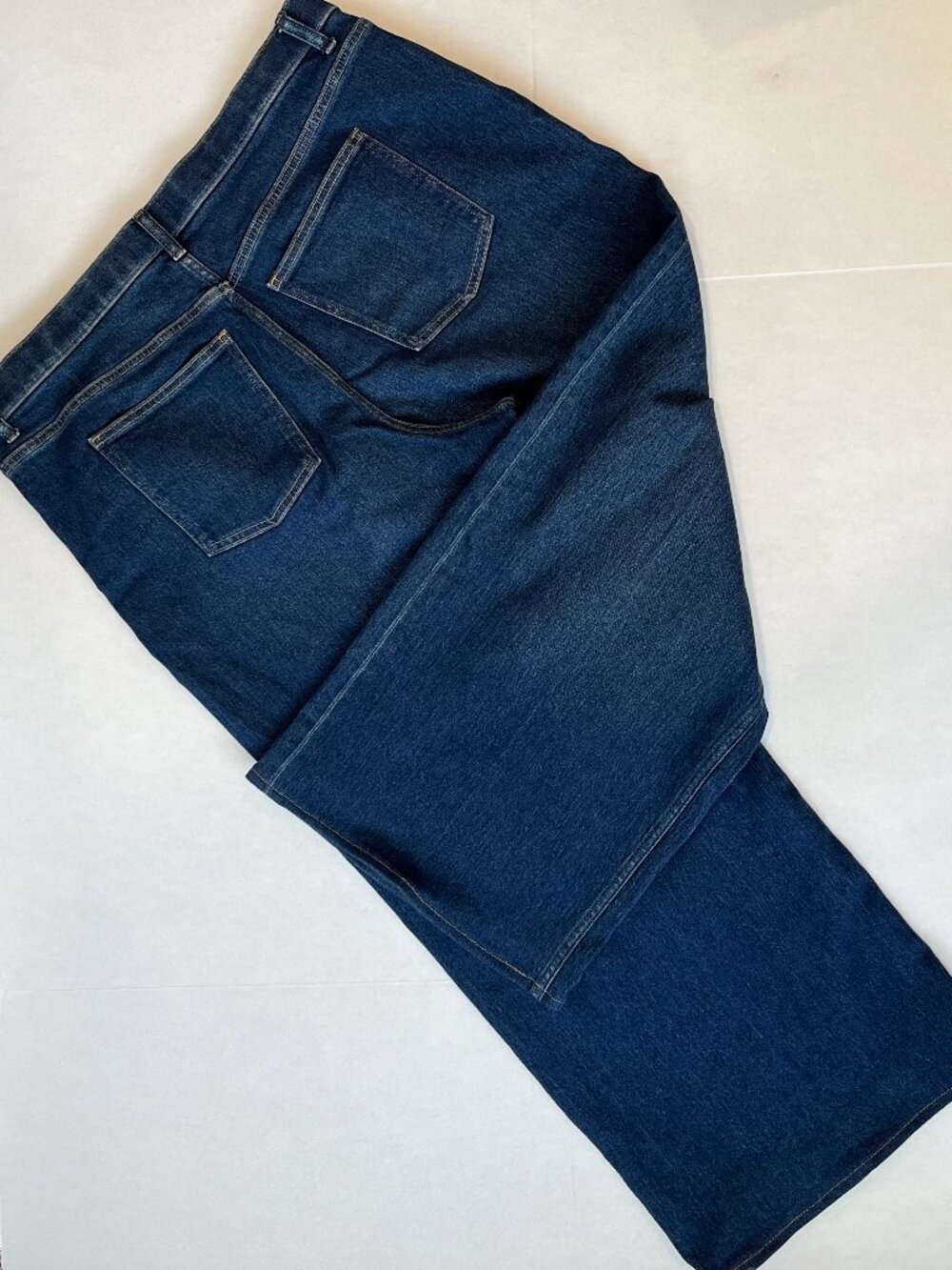 Women - 1X Petite - SPANX Wide Leg Dark Jeans